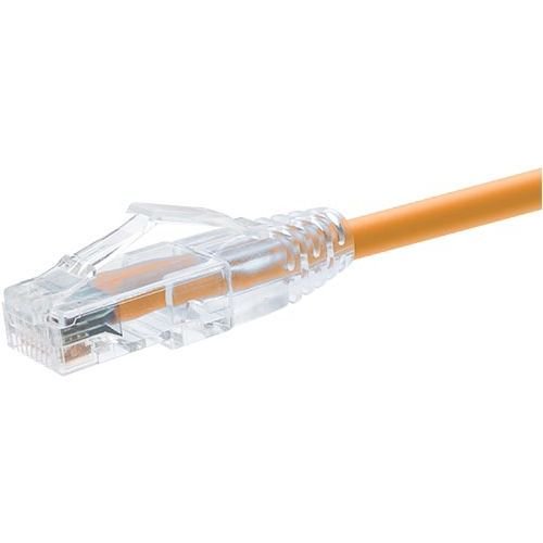 Unirise 10 Foot Cat6 Snagless Clearfit Patch Cable Orange - High Density Cat6 Ul