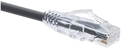 Unirise 25 Foot Cat6 Snagless Clearfit Patch Cable Black - High Density Cat6 Ult