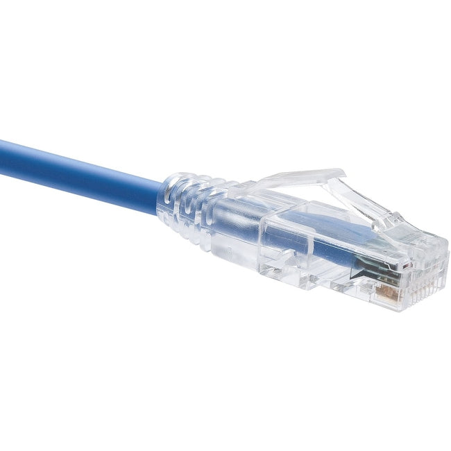 Unirise 30 Foot Cat6 Snagless Clearfit Patch Cable Blue - High Density Cat6 Ultr