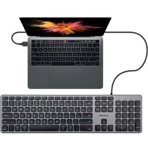 Usb-C Keyboard With Hub Mac Pc,Keyboard With Usb-A & Usb-C Ports