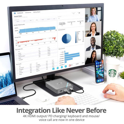 Usb-C Multitask Mini Dock With Conference Speaker