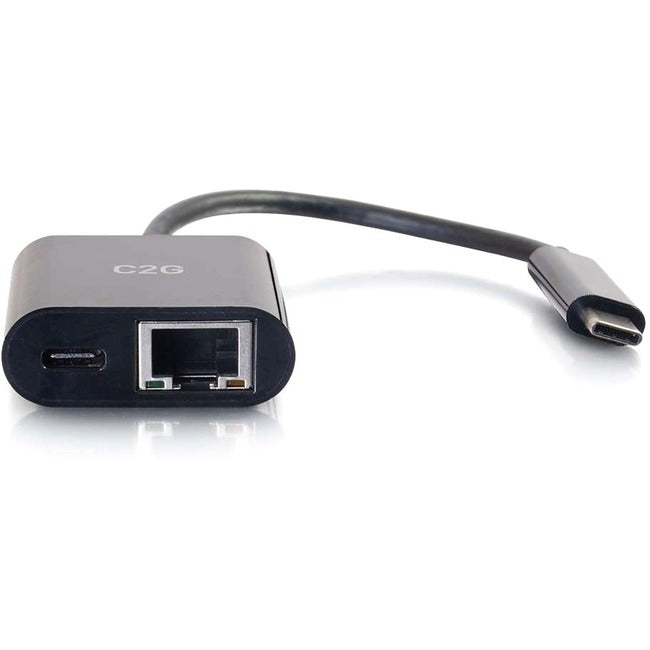 Usb-C To Ethernet Adapter With Power Delivery - Black