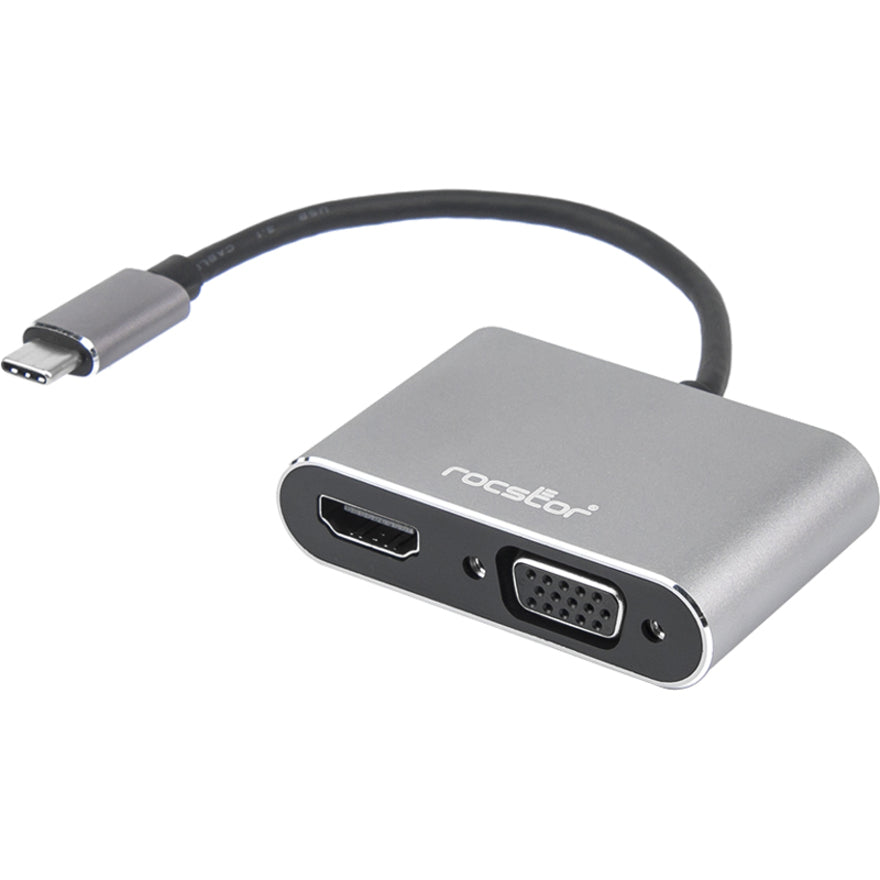 Usb-C To Hdmi & Vga Female Hdmi,4K Vga 1080P Adapter Alumimum