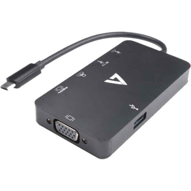 Usb-C Video & Enet Adapter,Usb-C To Usbax2 Usb-C Hdmi Vga Rj45