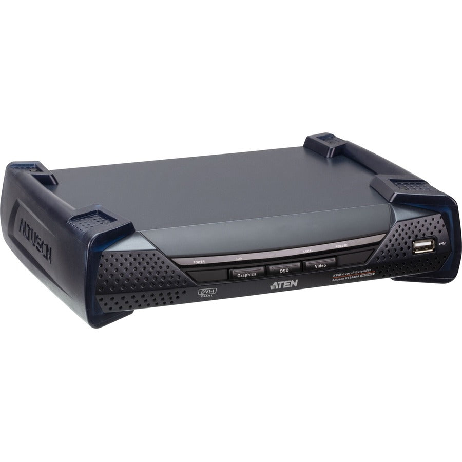 Usb Link Dvi-I Dual Display Kvm,Over Ip Receiver Audio & Serial