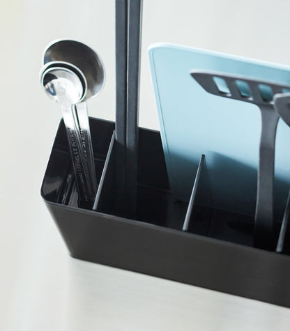 Utensil & Thin Cutting Board Holder - Steel