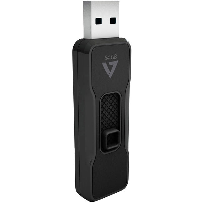 V7 64Gb Usb 2.0 Flash Drive - With Retractable Usb Connector Vp264G