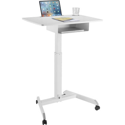 V7 Mobile Student Desk With Drawer - Height Adjustable - Gas Spring - 44.30" Max Height X 22" Width