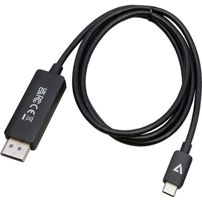 V7 Usb-C Male To Displayport 1.4 Male 32.4 Gbps 8K/4K Uhd V7Usbcdp14-1M