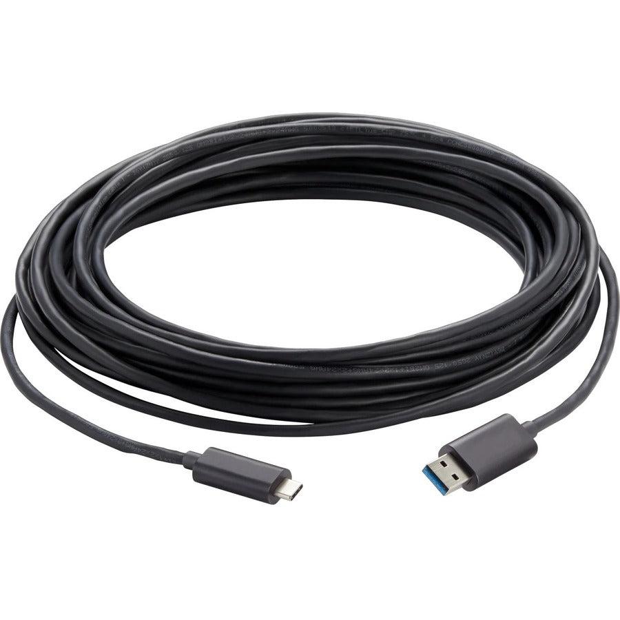 Vaddio USB 3.2 Gen 2x1 Type C to Type A Active Optical Cable Plenum from Vaddio