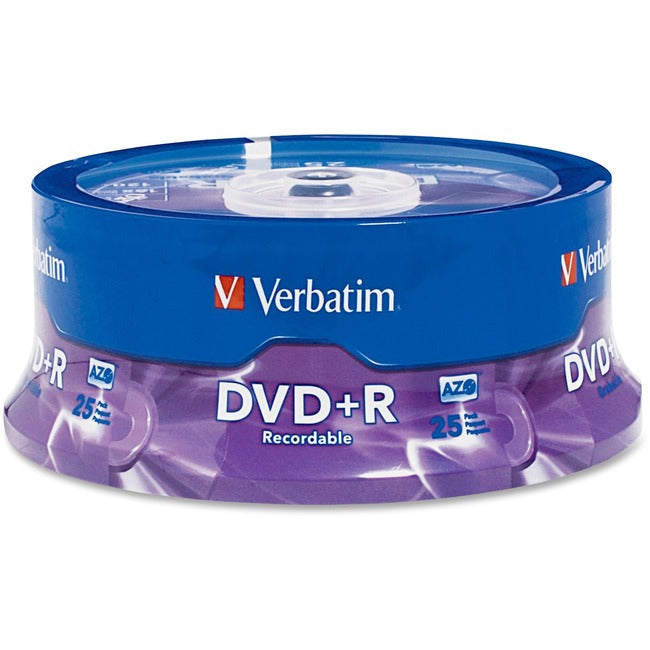 Verbatim Azo Dvd+R 4.7Gb 16X With Branded Surface-25Pk Spindle