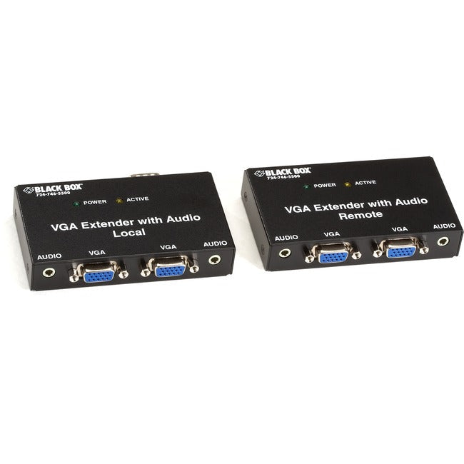 Vga Extender Kit With Audio - 2-Port Local, 2-Port Remote, Gsa, Taa