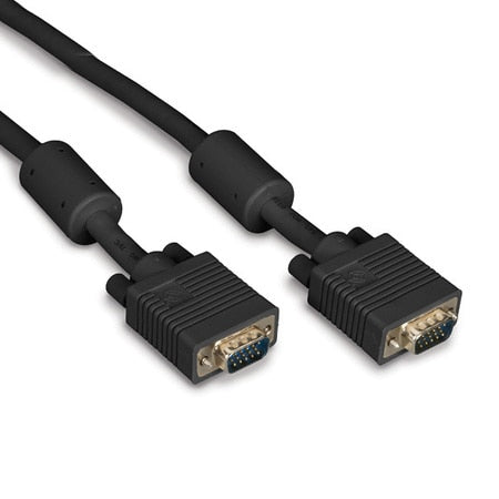 Vga Video Cable Ferrite Core - Male/Male, Black, 25-Ft. (7.6-M)