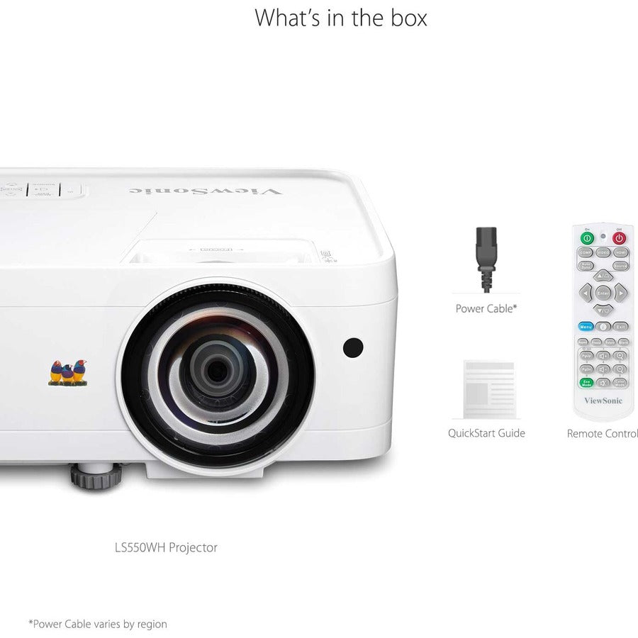 ViewSonic 3000 Lumens Wxga Short Throw Led Projector LS550WH