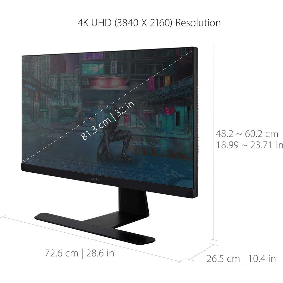 Viewsonic Elite Xg321Ug Led Display 81.3 Cm (32") 3840 X 2160 Pixels 4K Ultra Hd Black