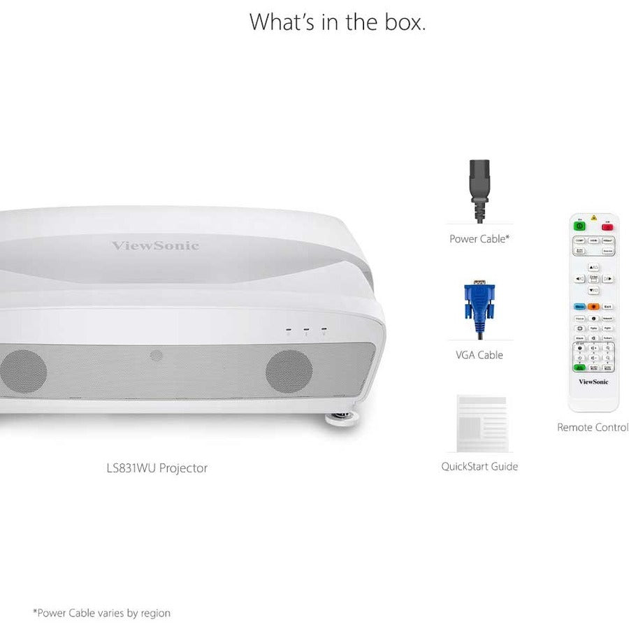 Viewsonic Ls831Wu Data Projector Ultra Short Throw Projector 4500 Ansi Lumens Dmd Wuxga (1920X1200) White