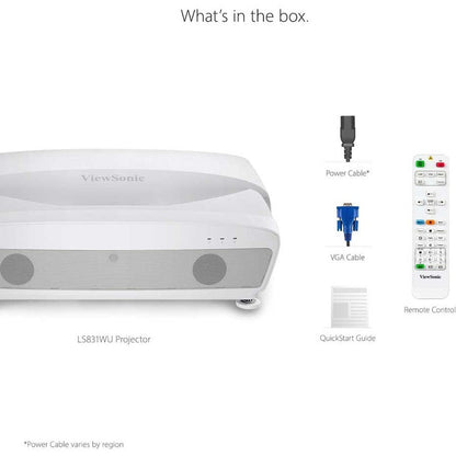 Viewsonic Ls831Wu Data Projector Ultra Short Throw Projector 4500 Ansi Lumens Dmd Wuxga (1920X1200) White