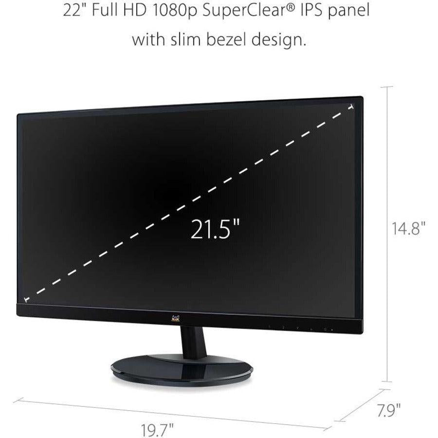 Viewsonic Non Touch 22" (21.5" Viewable) Full Hd Superclear Ips Led Monitor With Hdmi Connectivity.
