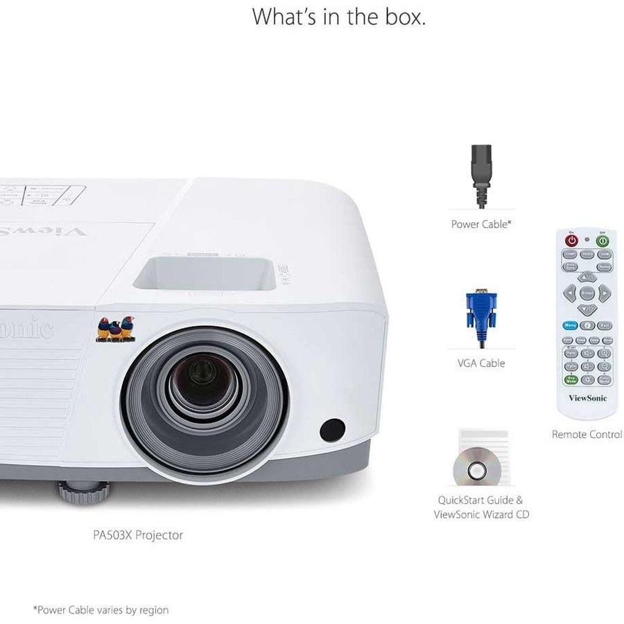 Viewsonic Pa503X Data Projector Standard Throw Projector 3600 Ansi Lumens Dlp Xga (1024X768) Grey, White