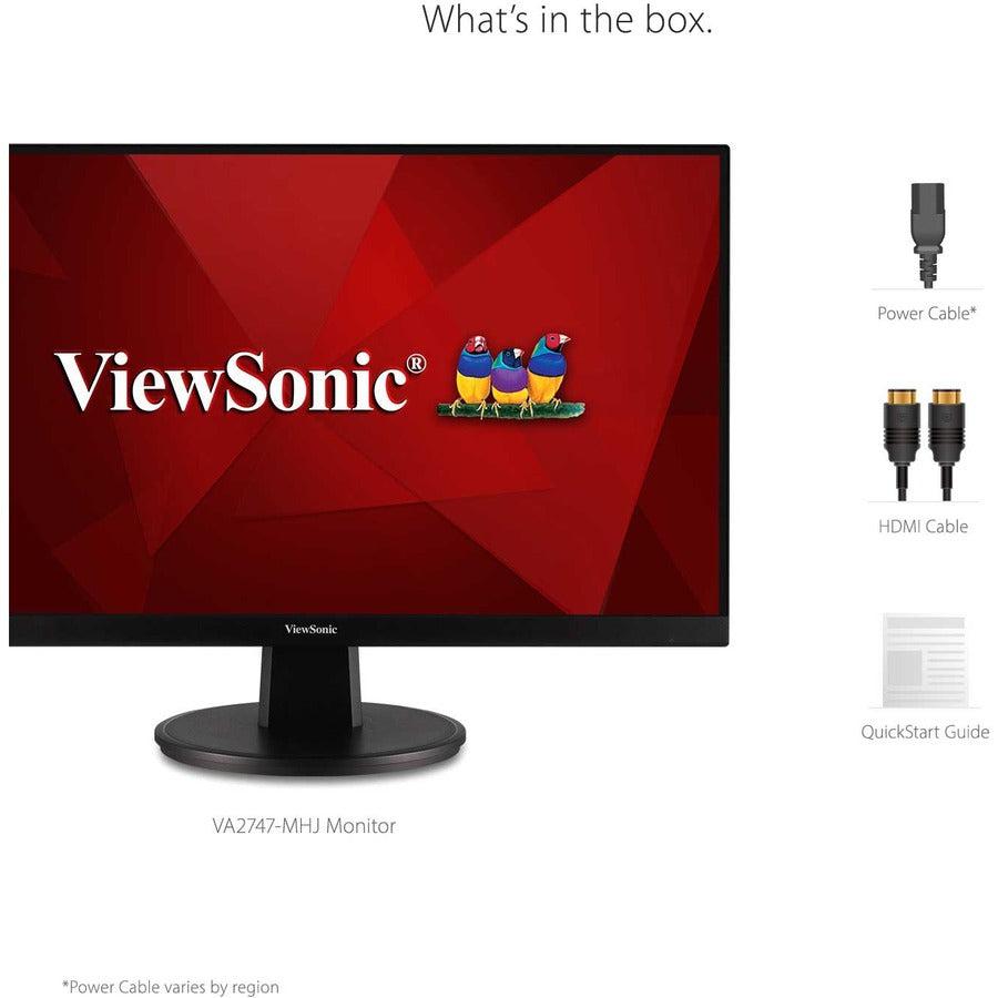 Viewsonic Va2747-Mhj Computer Monitor 68.6 Cm (27") 1920 X 1080 Pixels Full Hd Led Black