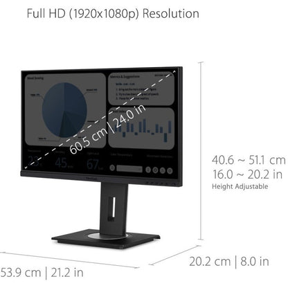 Viewsonic Vg Series Vg2448A 61 Cm (24") 1920 X 1080 Pixels Full Hd Led Black