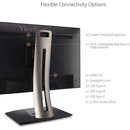 Viewsonic Vp Series 3268A-4K 81.3 Cm (32") 3840 X 2160 Pixels 4K Ultra Hd Led Black