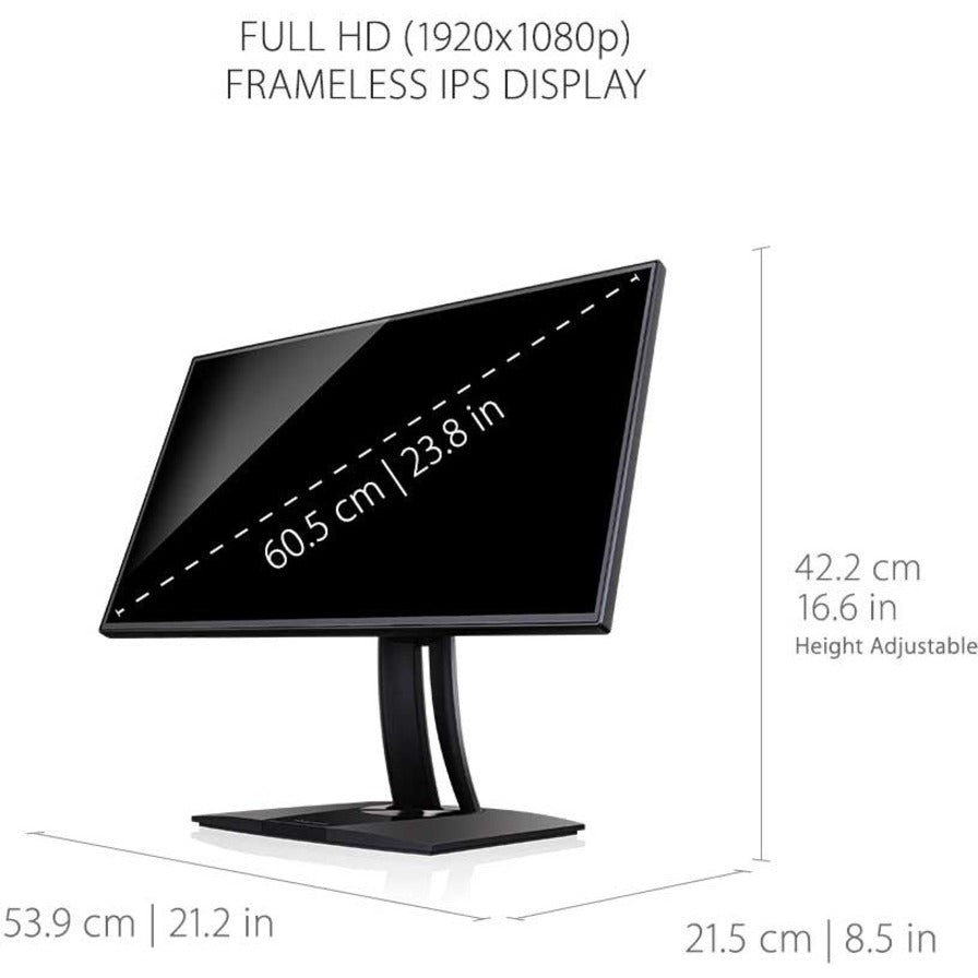 Viewsonic Vp Series Vp2468A Computer Monitor 61 Cm (24") 1920 X 1080 Pixels Full Hd Led Black