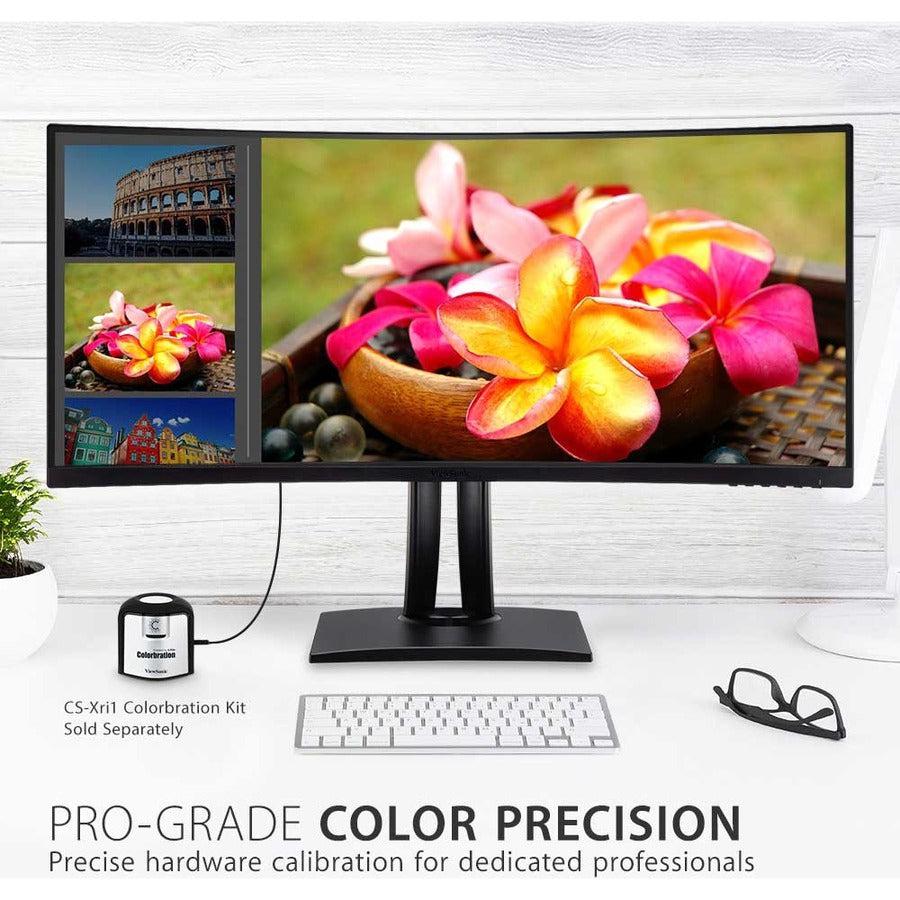 Viewsonic Vp Series Vp3481A Computer Monitor 86.4 Cm (34") 3440 X 1440 Pixels Wide Quad Hd Led Black