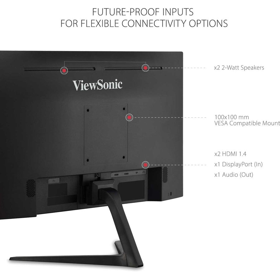 Viewsonic Vx Series Vx2418-P-Mhd Computer Monitor 61 Cm (24") 1920 X 1080 Pixels Full Hd Led Black