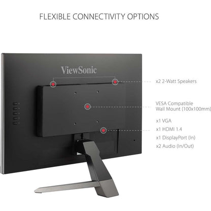 Viewsonic Vx Series Vx2467-Mhd Led Display 61 Cm (24") 1920 X 1080 Pixels Full Hd Lcd Black