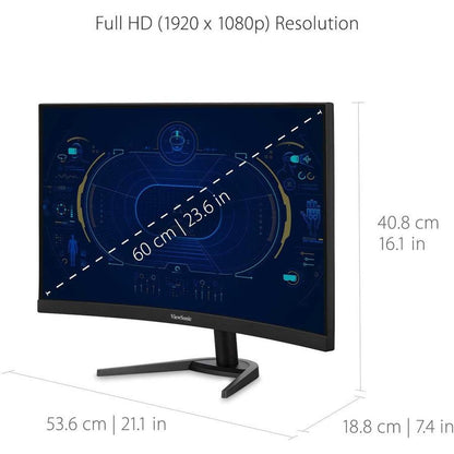 Viewsonic Vx Series Vx2468-Pc-Mhd Led Display 61 Cm (24") 1920 X 1080 Pixels Full Hd Black