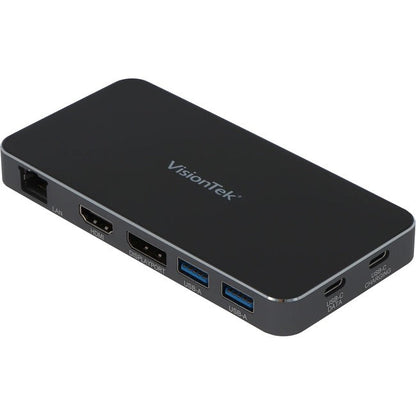 Visiontek Vt350 Portable Usb-C Docking Station With Power Passthrough