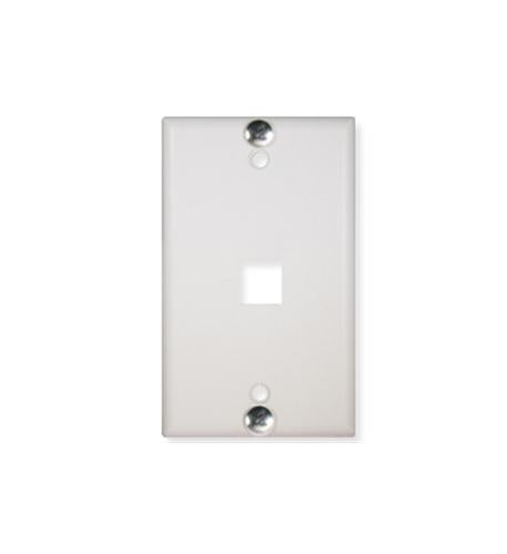 WALL PLATE- PHONE- FLUSH- 1-PORT- WHITE ICC-IC107FFWWH
