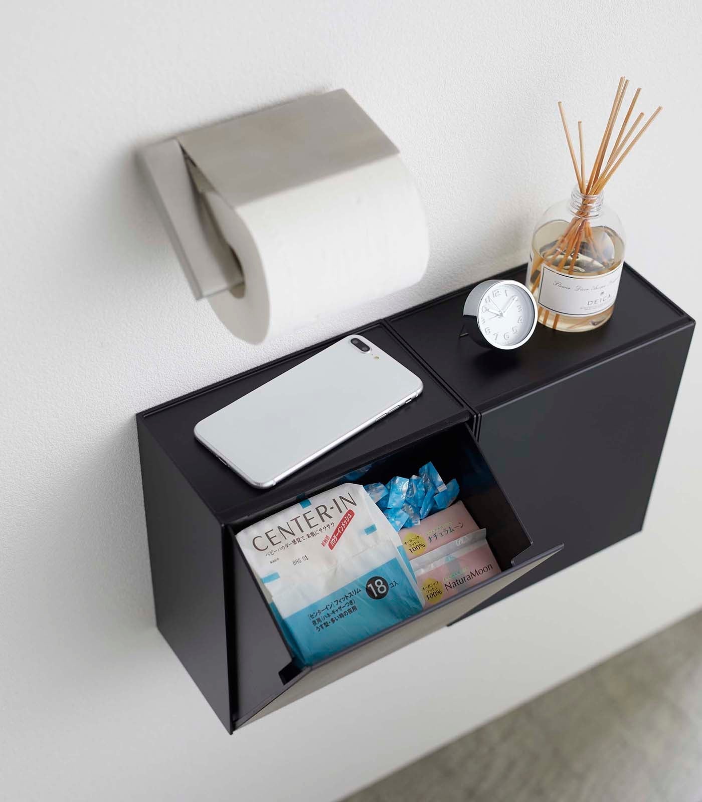 Wall-Mounted Storage or Trash Bin