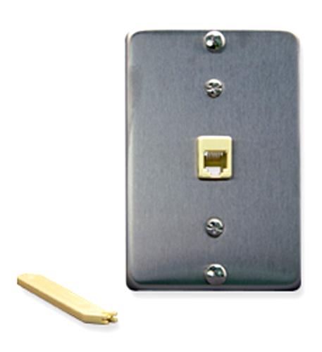 Wall Plate IDC 6P6C STAINLESS STEEL ICC-IC630DA6SS