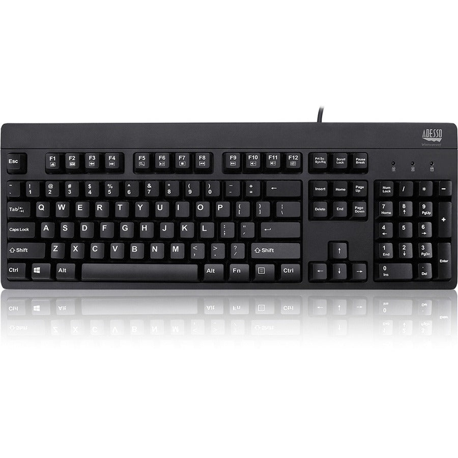 Waterproof Desktop Keyboard,Usb Ip67 Blk Washable Med Grade