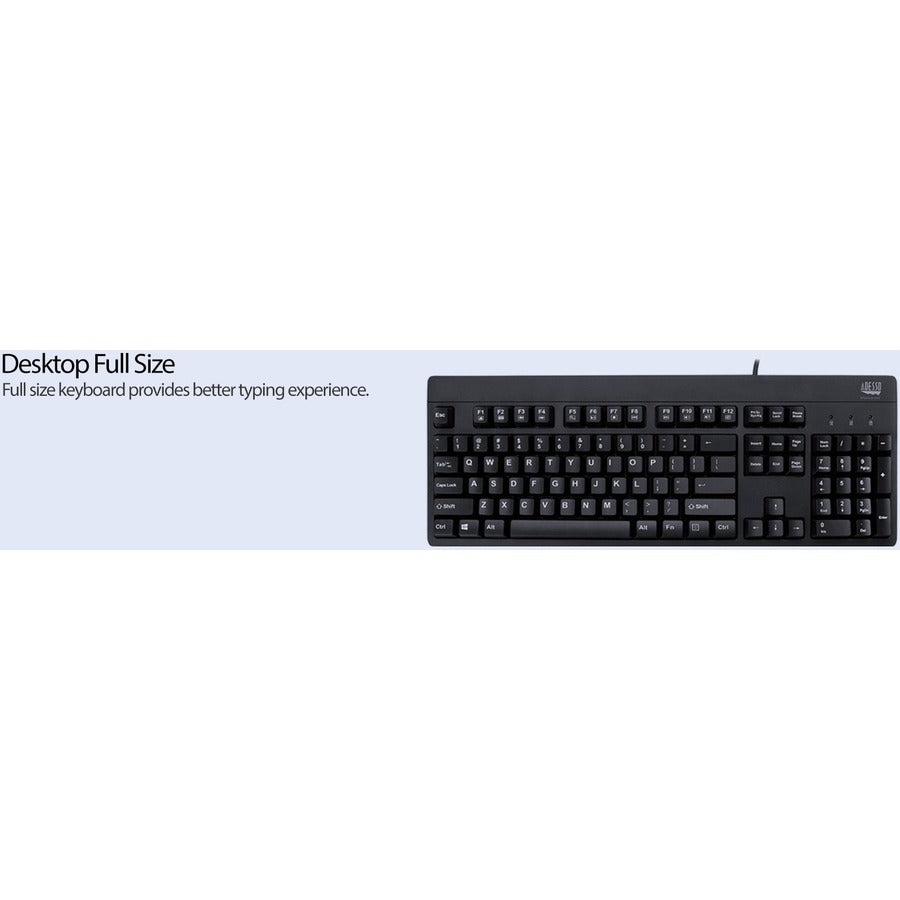 Waterproof Desktop Keyboard,Usb Ip67 Blk Washable Med Grade