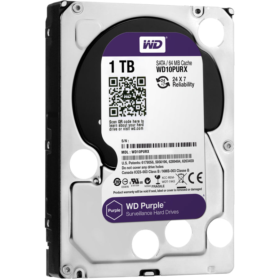 Wd-Imsourcing Purple Wd10Purx 1 Tb Hard Drive - 3.5" Internal - Sata (Sata/600)