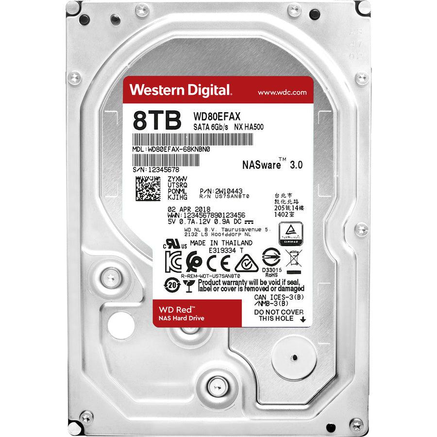 Wd Red 8Tb Nas Hard Disk Drive - 5400 Rpm Class Sata 6 Gb/S 128Mb Cache 3.5 Inch - Wd80Efzx