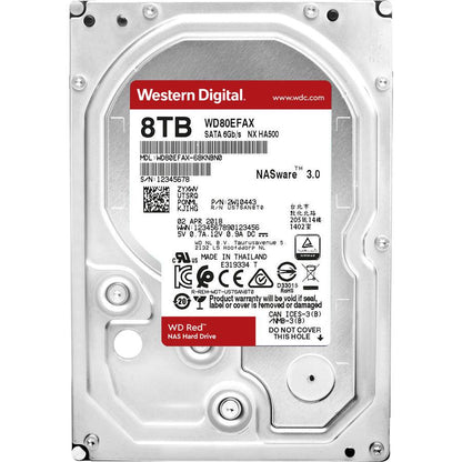 Wd Red 8Tb Nas Hard Disk Drive - 5400 Rpm Class Sata 6 Gb/S 128Mb Cache 3.5 Inch - Wd80Efzx