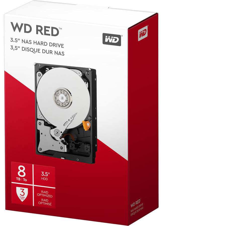 Wd Red 8Tb Nas Hard Disk Drive - 5400 Rpm Class Sata 6 Gb/S 128Mb Cache 3.5 Inch - Wd80Efzx