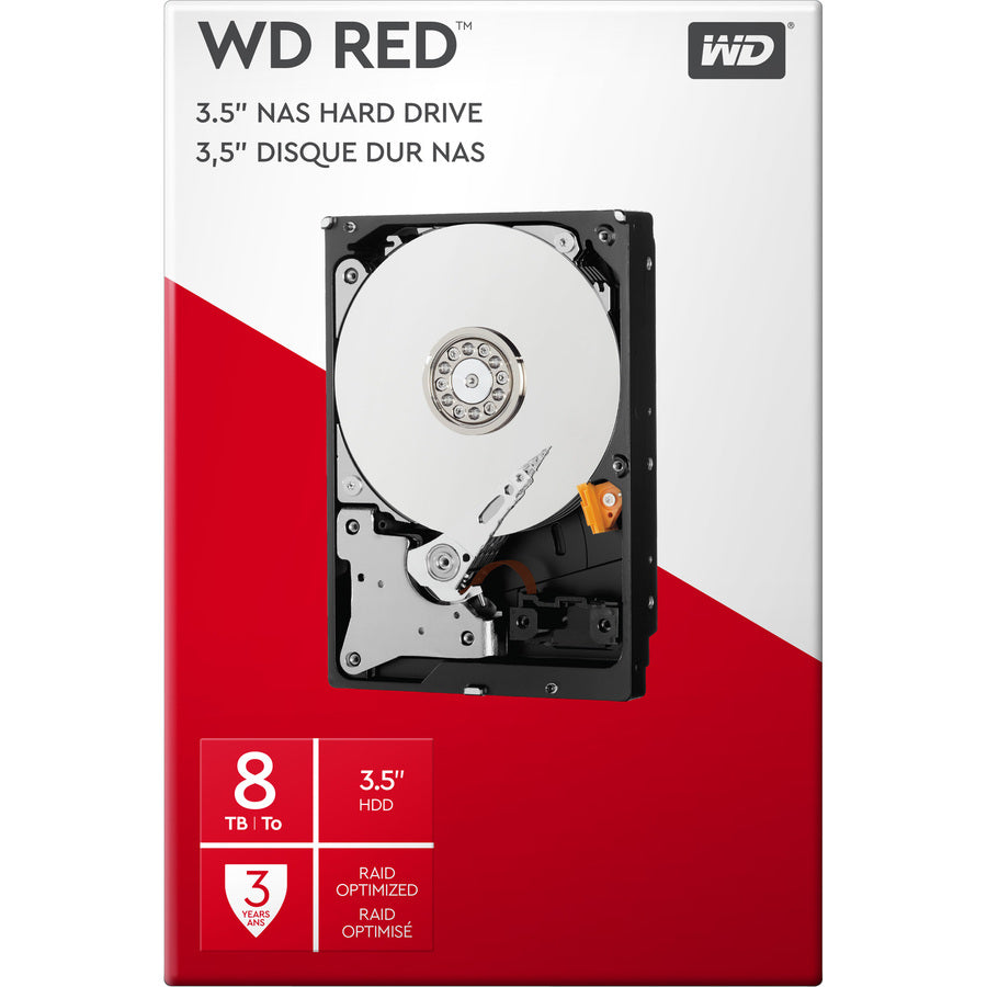 Wd Red 8Tb Nas Hard Disk Drive - 5400 Rpm Class Sata 6 Gb/S 128Mb Cache 3.5 Inch - Wd80Efzx