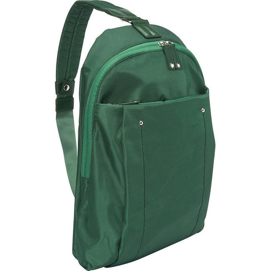 Wib Miami City Slim Backpack For Up-To 14.1" Notebook , Tablet, Ereader - Green - Twill Polyester