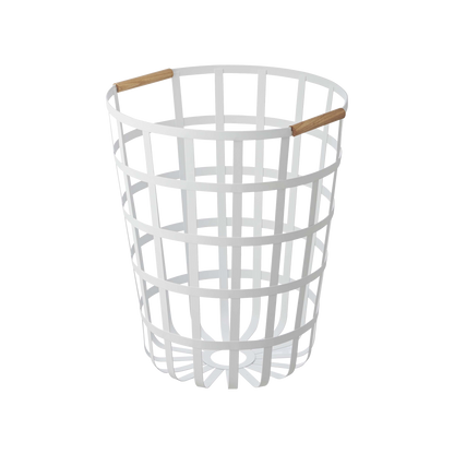 Wire Basket (18" H) - Steel + Wood