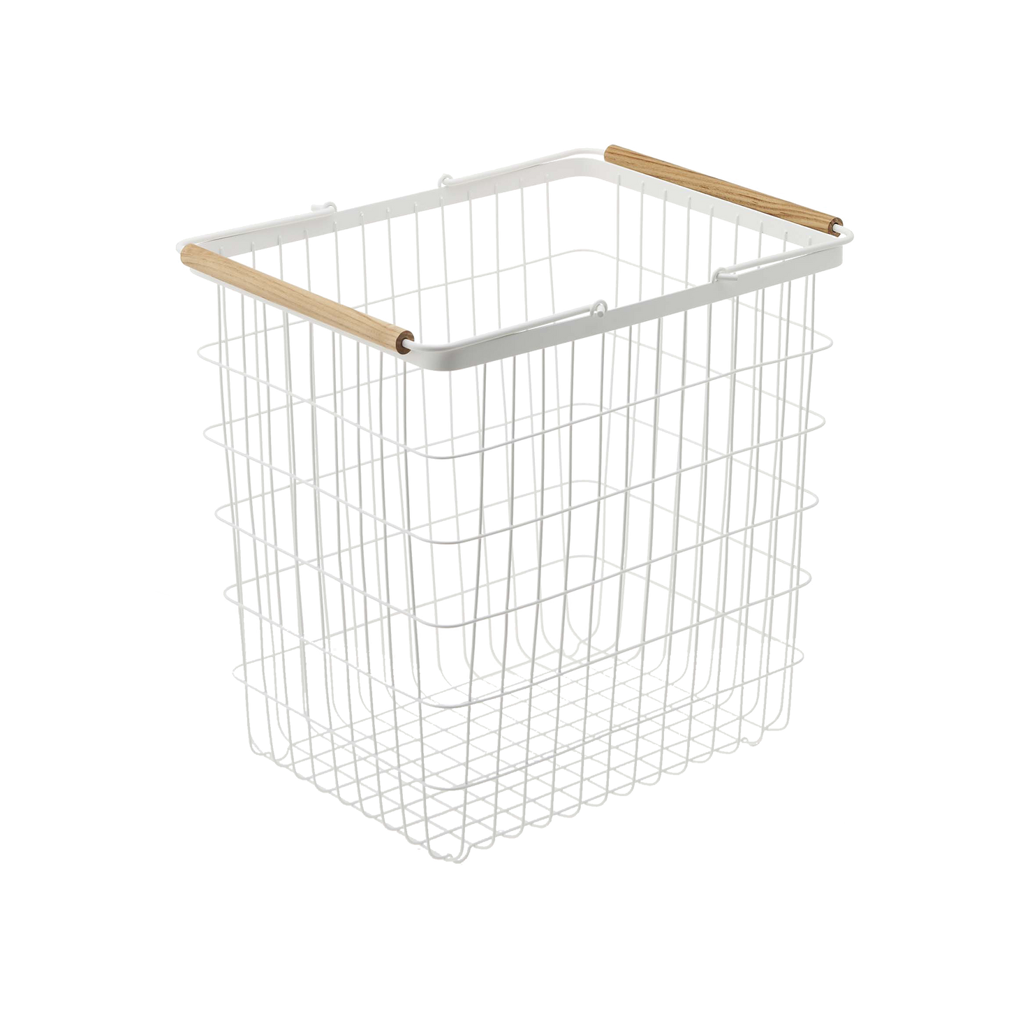 Wire Basket - Two Sizes - Steel + Wood