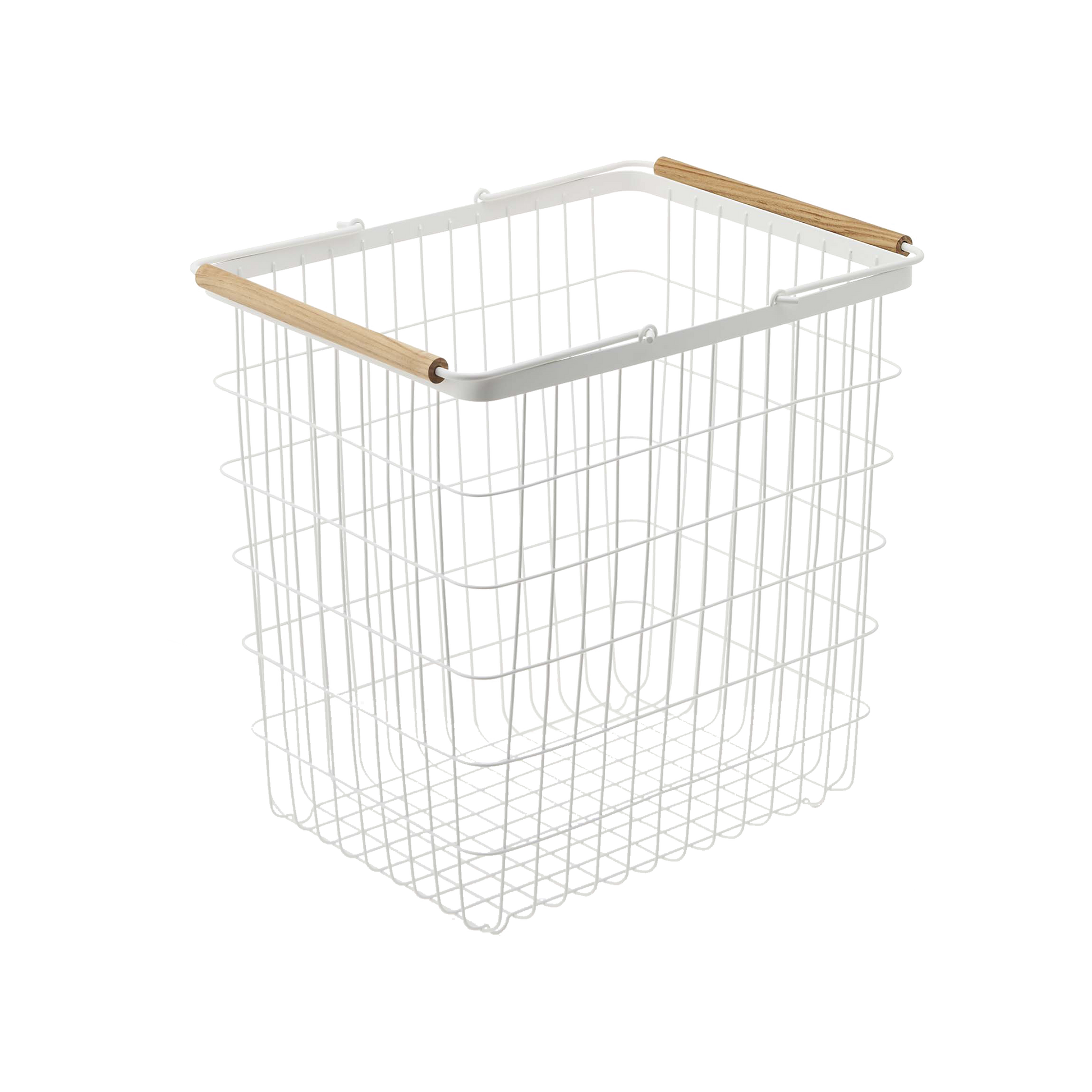 Wire Basket - Two Sizes - Steel + Wood