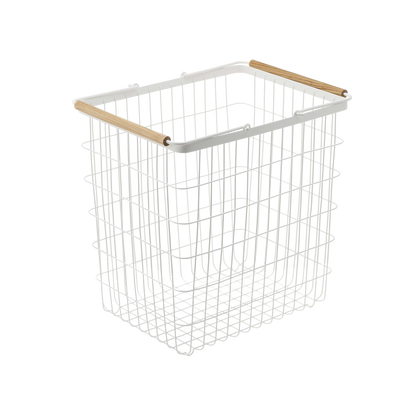 Wire Basket - Two Sizes - Steel + Wood