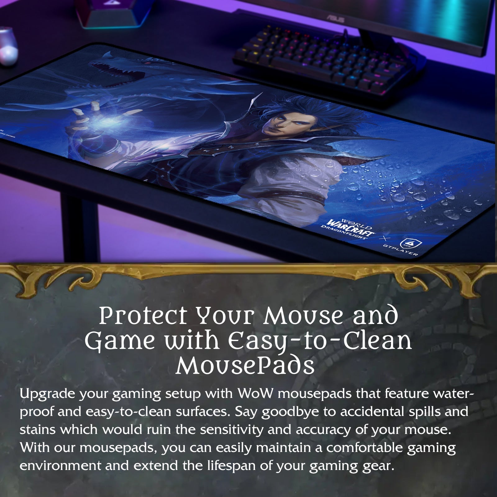 World of Warcraft®: Dragonflight Mousepad / Floor Mat-Kalecgos Edition