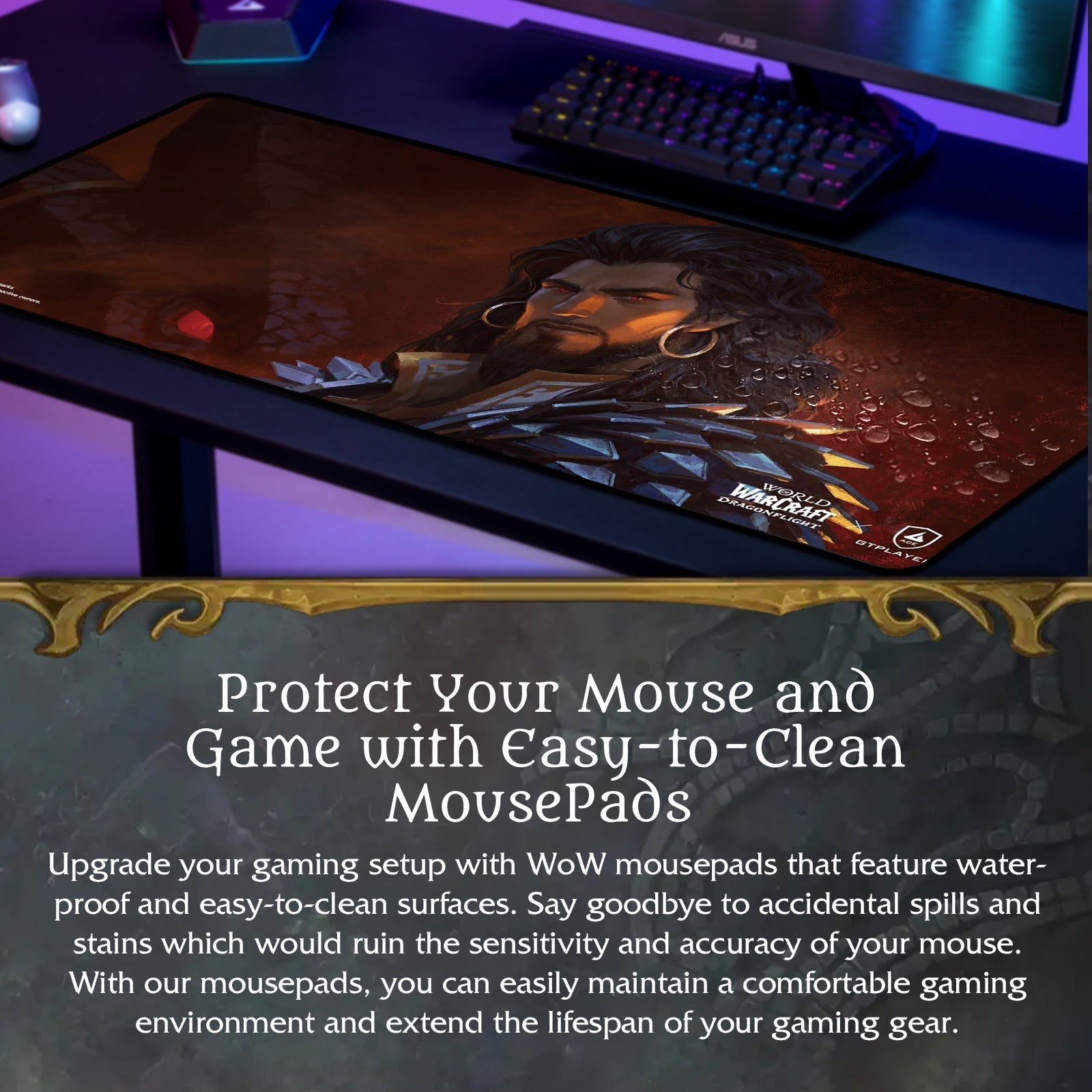 World of Warcraft®: Dragonflight Mousepad / Floor Mat-Wrathion Edition