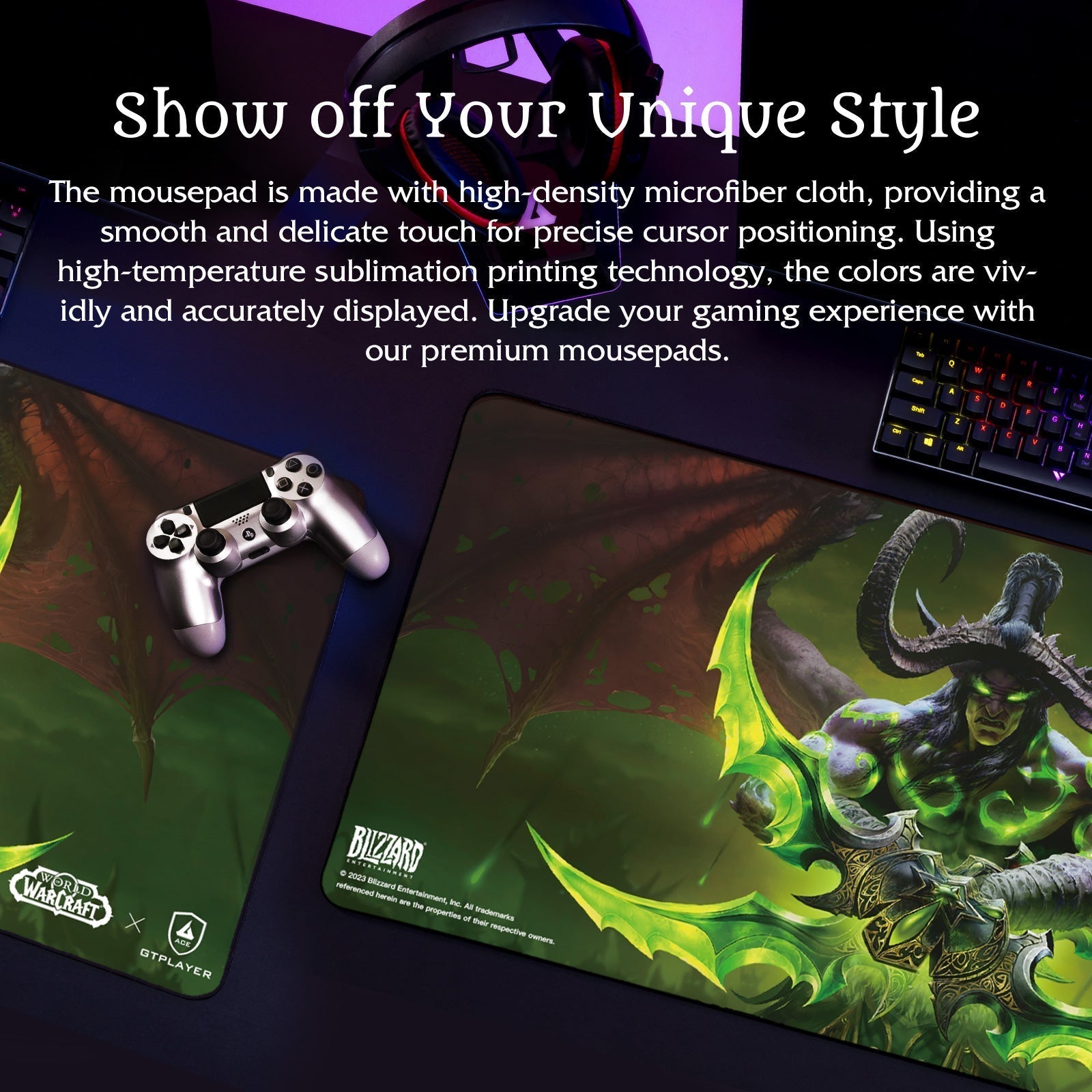 World of Warcraft® Mousepad / Floor Mat-Illidan Stormrage Edition